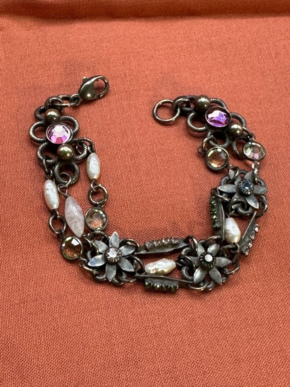 VTG Sorrelli Victorian Revival Swarovski Crystal Bracelet